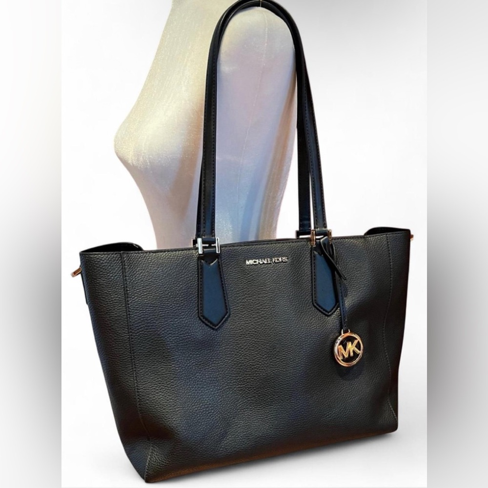 Michael Kors Black Pebbled Leather Tote